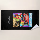 Serviette De Plage Ladybug & Cat Noir | Puissance Miraculeuse ! (Devant)