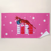 Serviette De Plage Ladybug Every Girl est un super héros (Devant)