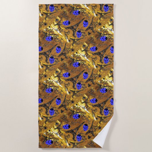 SERVIETTE DE PLAGE LADYBUGS DE PARIS (Devant)