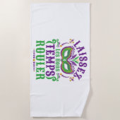 Serviette De Plage Laissez Les Bons Temps Rouler Mardi Gras (Devant)