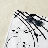 Serviette De Plage Laissez-nous des notes de musique de danse (En situation)