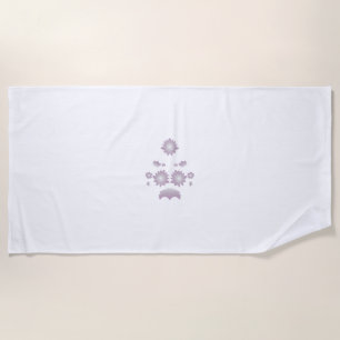 Serviette De Plage Lait blanc classique Rose décoratif