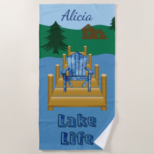 Serviette De Plage Lake Life Personnalisé