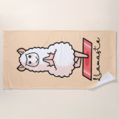 Serviette De Plage Lama de yoga - Llamaste (Devant)