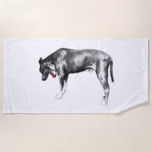 Serviette De Plage Lame minuscule - Accent couleur chien