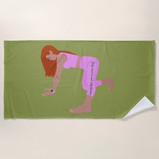 Serviette De Plage L'amour de soi n'est pas l'égoïsme, citation motiv (Devant)