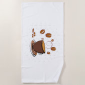 Serviette De Plage L'amour du café (Devant)