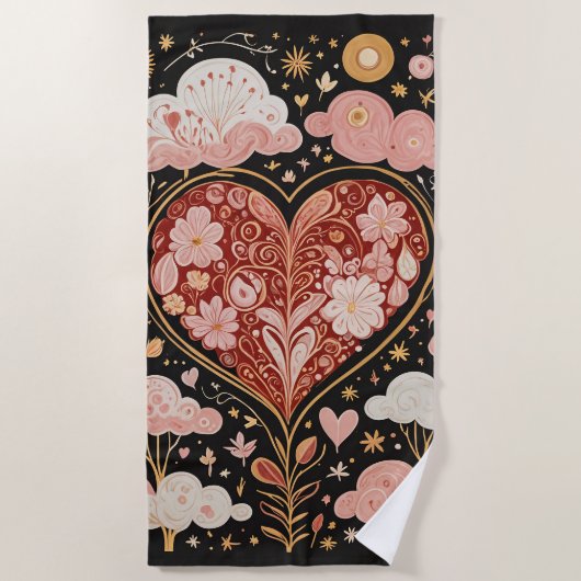 Serviette De Plage L'amour est dans l'air (Devant)