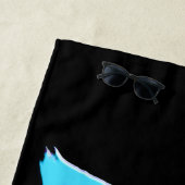 Serviette De Plage L'amour est une trace de coeurs (En situation)