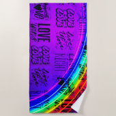 Serviette De Plage L'amour gagne le Gay pride LBGQT Rainbow (Devant)