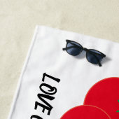Serviette De Plage L'amour mignon pousse les tomates rouges (En situation)