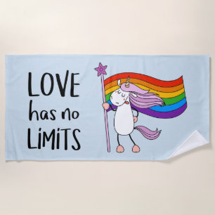 Serviette De Plage L'amour n'a pas de limites Unicorne