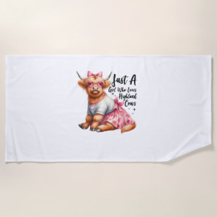 Serviette De Plage L'Amoureux Des Vaches Juste Une Fille Qui Aime La