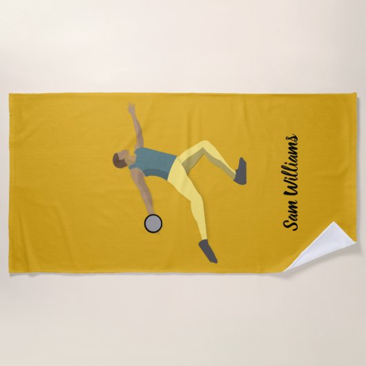 Serviette De Plage Lancement de Discus (Devant)