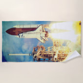 Serviette De Plage Lancement de la découverte de navette spatiale (Devant)
