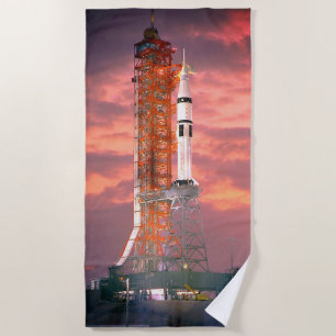 Serviette De Plage Lancement de la fusée Apollo Saturn 1B