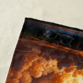 Serviette De Plage Lancement d'une fusée de fusion rétro époustouflan (En situation)