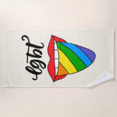 Serviette De Plage Langue arc-en-ciel LGBT (Devant)