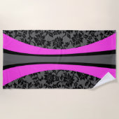 Serviette De Plage Laniakea Hawaiian Striped Surfboard - gris (Devant)