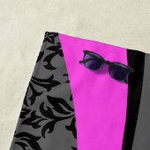 Serviette De Plage Laniakea Hawaiian Striped Surfboard - gris (En situation)