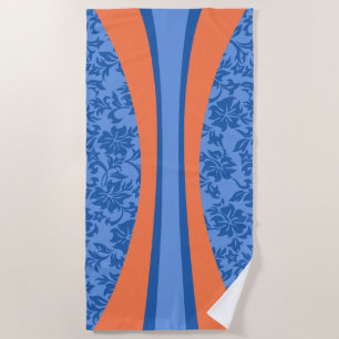 Serviette De Plage Laniakea Hawaiian Striped Surfboard - Ocean Blue