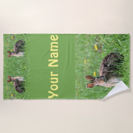 Serviette De Plage Lapin (Devant)