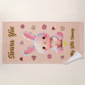 Serviette De Plage Lapin au crochet doux (Devant)