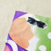 Serviette De Plage lapin avec oeufs de pâques (En situation)