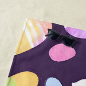 Serviette De Plage lapin avec oeufs de pâques (En situation)