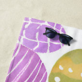 Serviette De Plage lapin avec oeufs de pâques (En situation)