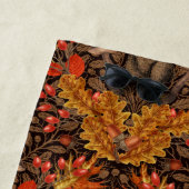 Serviette De Plage Lapin d'automne sur brun (En situation)