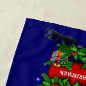 Serviette De Plage Lapin de Noël (En situation)