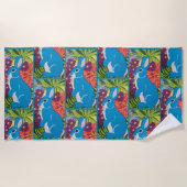 Serviette De Plage Lapin Hawaiien Tropical Design Beach Towne (Devant)