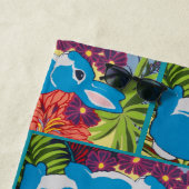 Serviette De Plage Lapin Hawaiien Tropical Design Beach Towne (En situation)