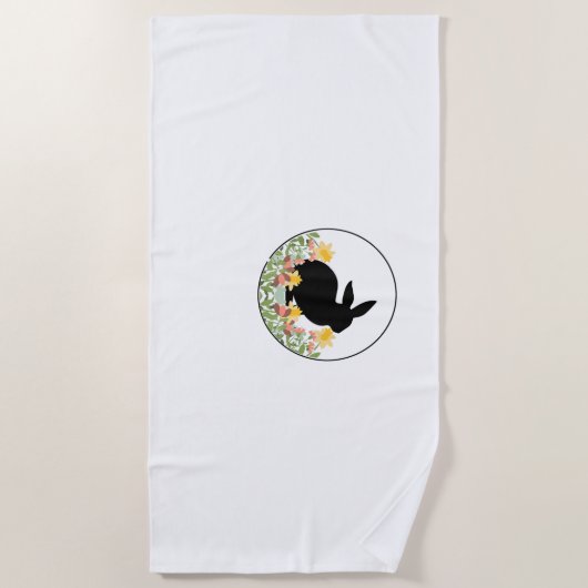 Serviette De Plage Lapin - Lapin mignonne (Devant)