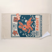 Serviette De Plage Lapin Manga (Devant)