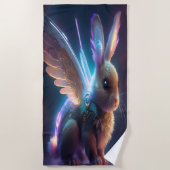 Serviette De Plage Lapin spatial (Devant)