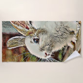 Serviette De Plage lapin toony (Devant)