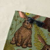 Serviette De Plage Lapins et la flore boisée Plage Serviette (En situation)