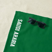 Serviette De Plage L'Arabie Saoudite Drapeau Splendide Patriotique (En situation)