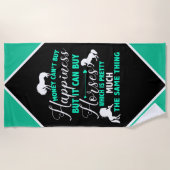 Serviette De Plage L'argent peut acheter Cheval Mint Green (Devant)