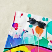 Serviette De Plage L'art chiot franco-bulgare (En situation)