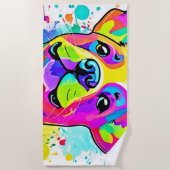 Serviette De Plage L'art chiot franco-bulgare (Devant)