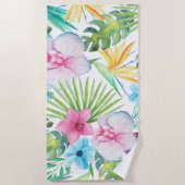 Serviette De Plage L'art des oiseaux tropicaux (Devant)