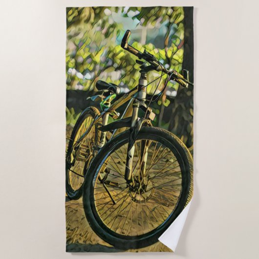 Serviette De Plage L'artisanat du vélo (Devant)