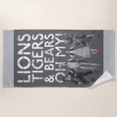 Serviette De Plage L'Assistant D'Oz™ | Lions Tigers & Ours Oh My! (Devant)