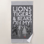 Serviette De Plage L'Assistant D'Oz™ | Lions Tigers & Ours Oh My! (Devant)