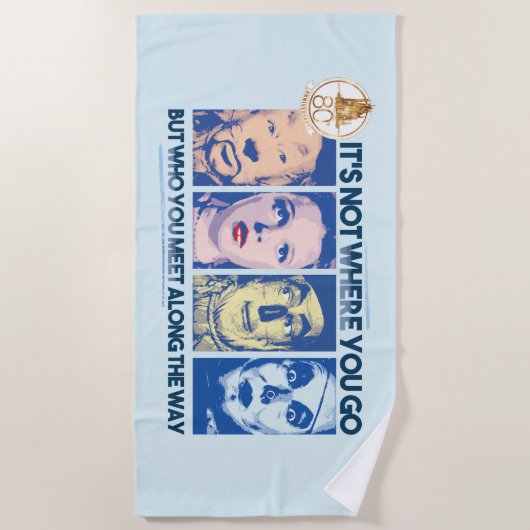 Serviette De Plage L'Assistant D'Oz™ | Qui Vous Rencontrez En Chemin (Devant)