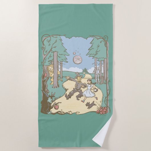 Serviette De Plage L'Assistant D'Oz™ | Storbook Yellow Brick Road (Devant)