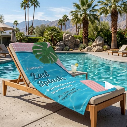 Serviette De Plage Last Splash Bachelorette Weekend Pool Party